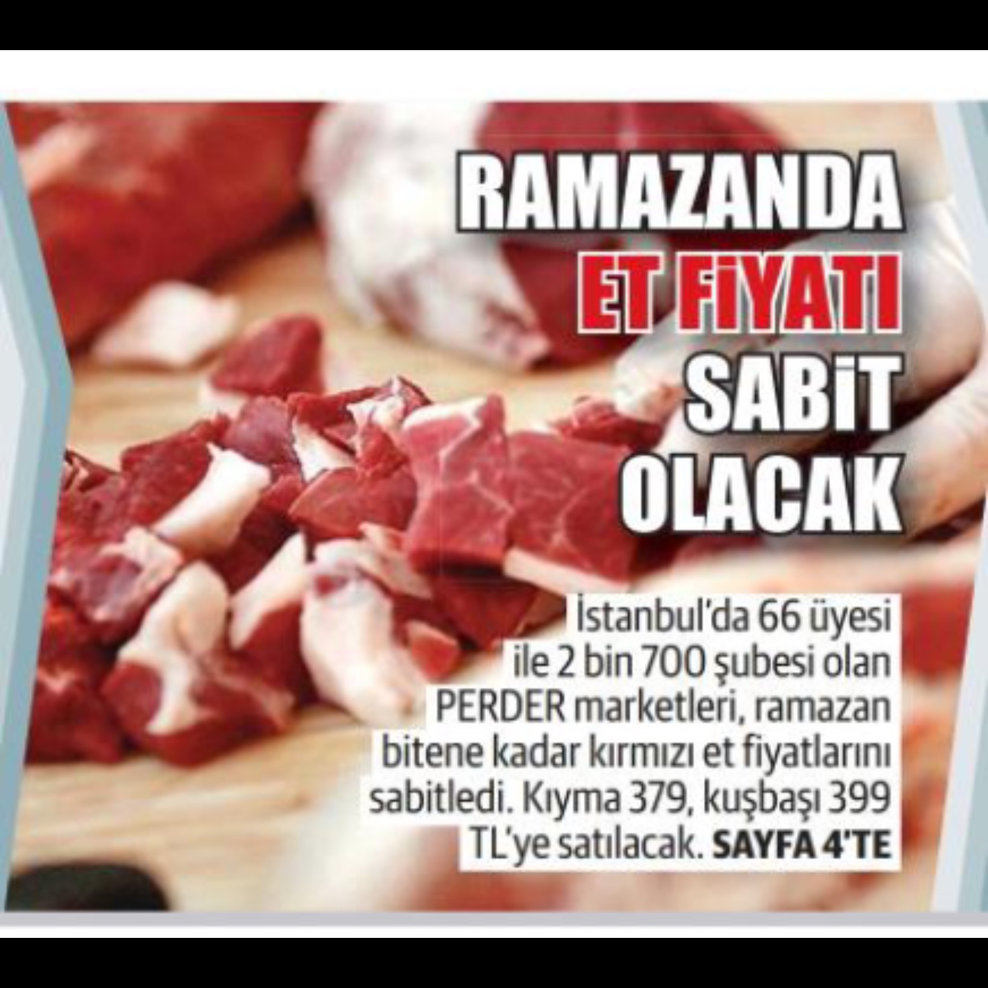 Ramazan’da Et Fiyatlarına Sabitleme: İstanbul PERDER'den Uygun Fiyatlı Et Desteği