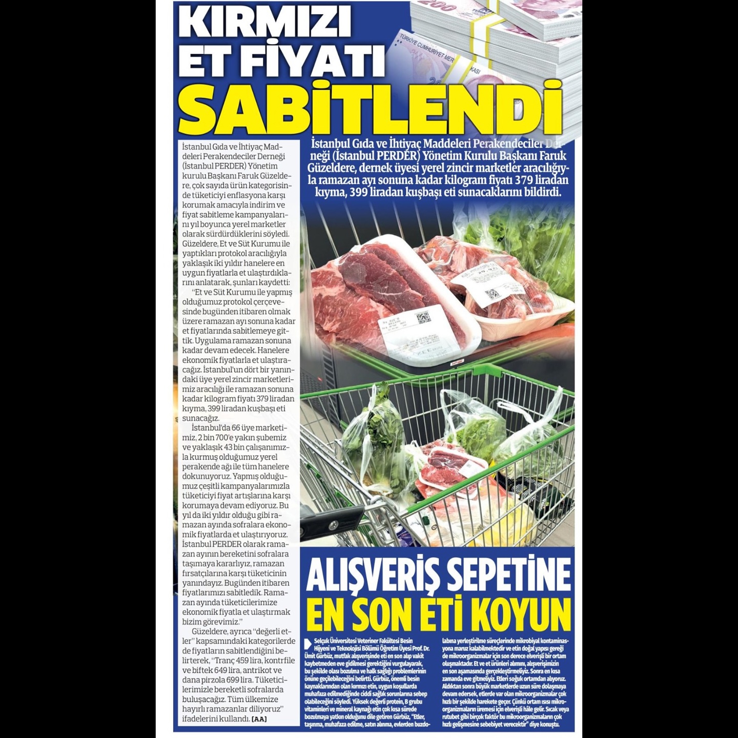 Ramazan’da Et Fiyatlarına Sabitleme: İstanbul PERDER'den Uygun Fiyatlı Et Desteği