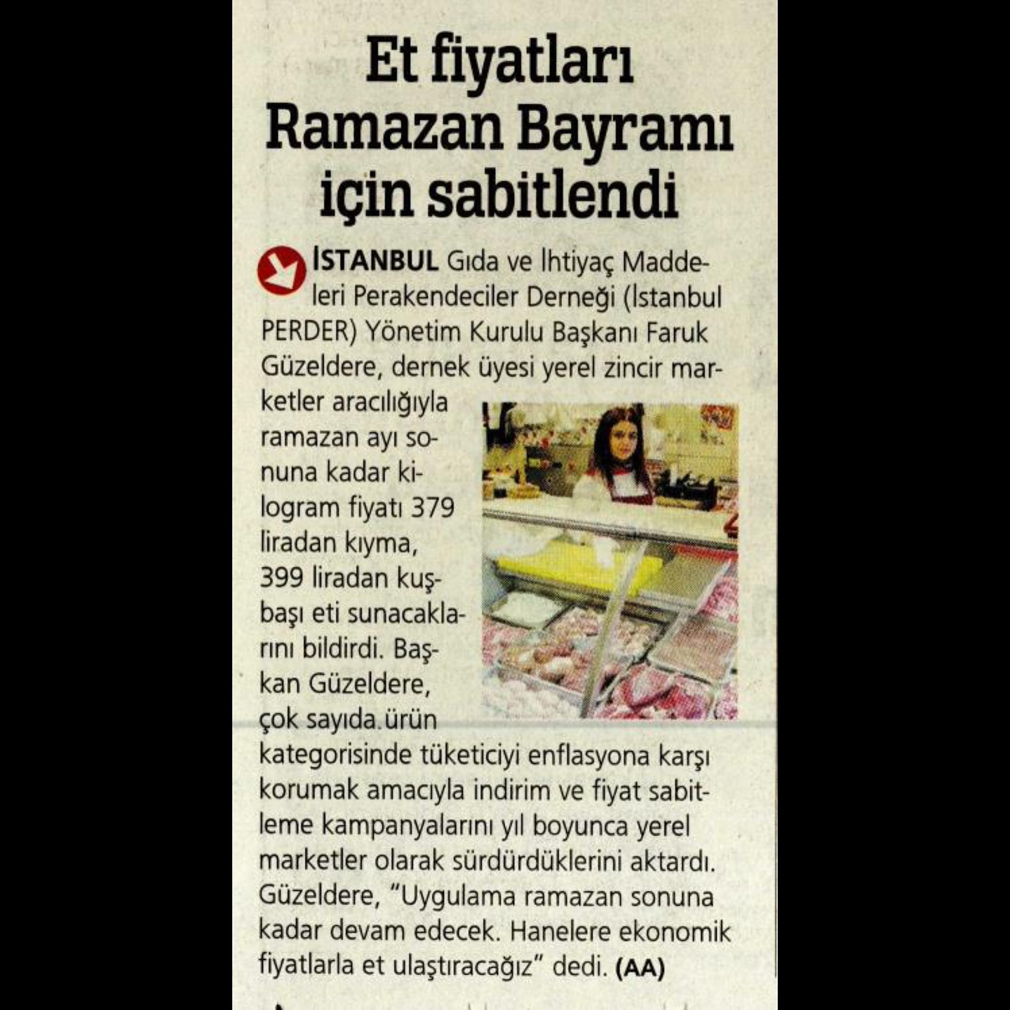 Ramazan’da Et Fiyatlarına Sabitleme: İstanbul PERDER'den Uygun Fiyatlı Et Desteği