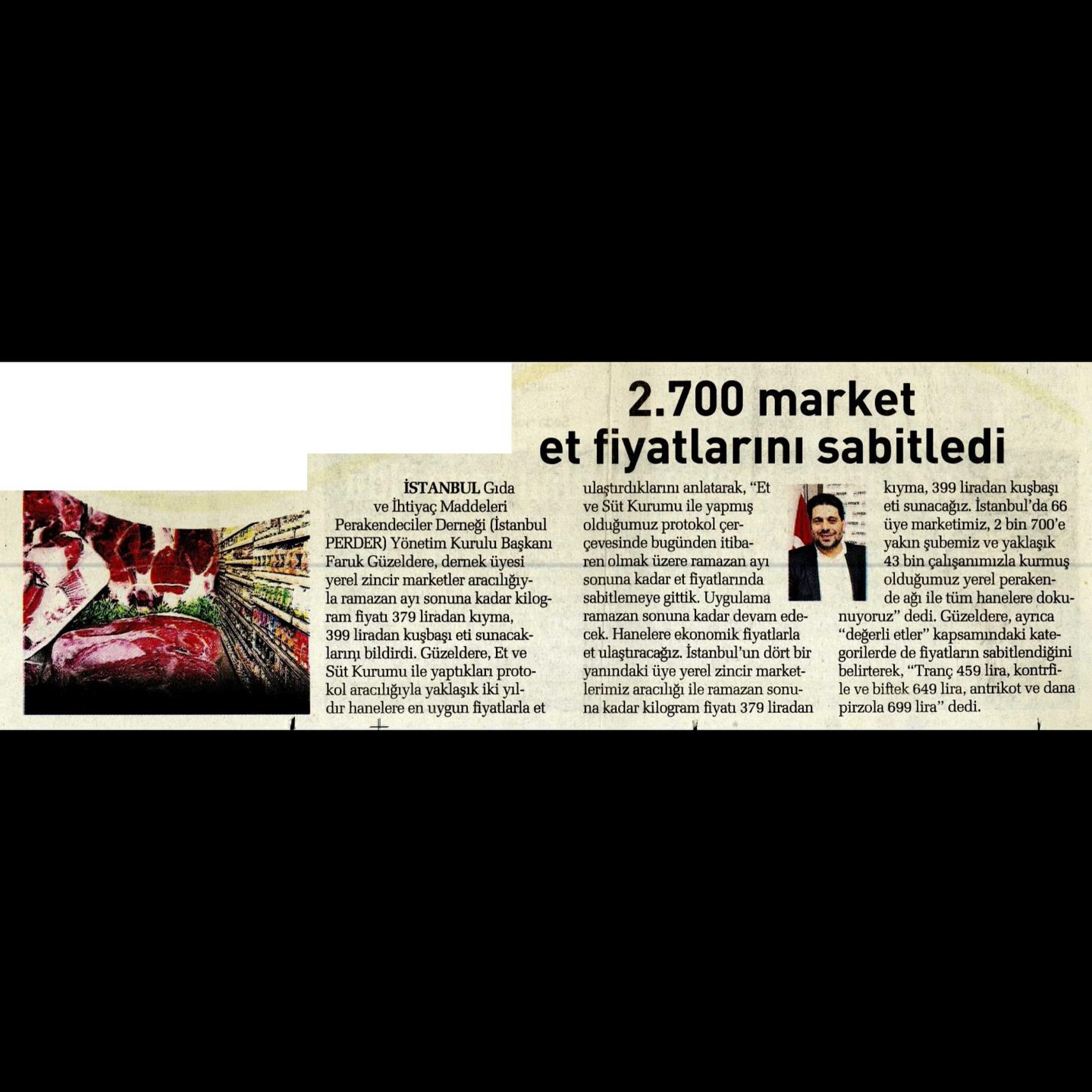 Ramazan’da Et Fiyatlarına Sabitleme: İstanbul PERDER'den Uygun Fiyatlı Et Desteği