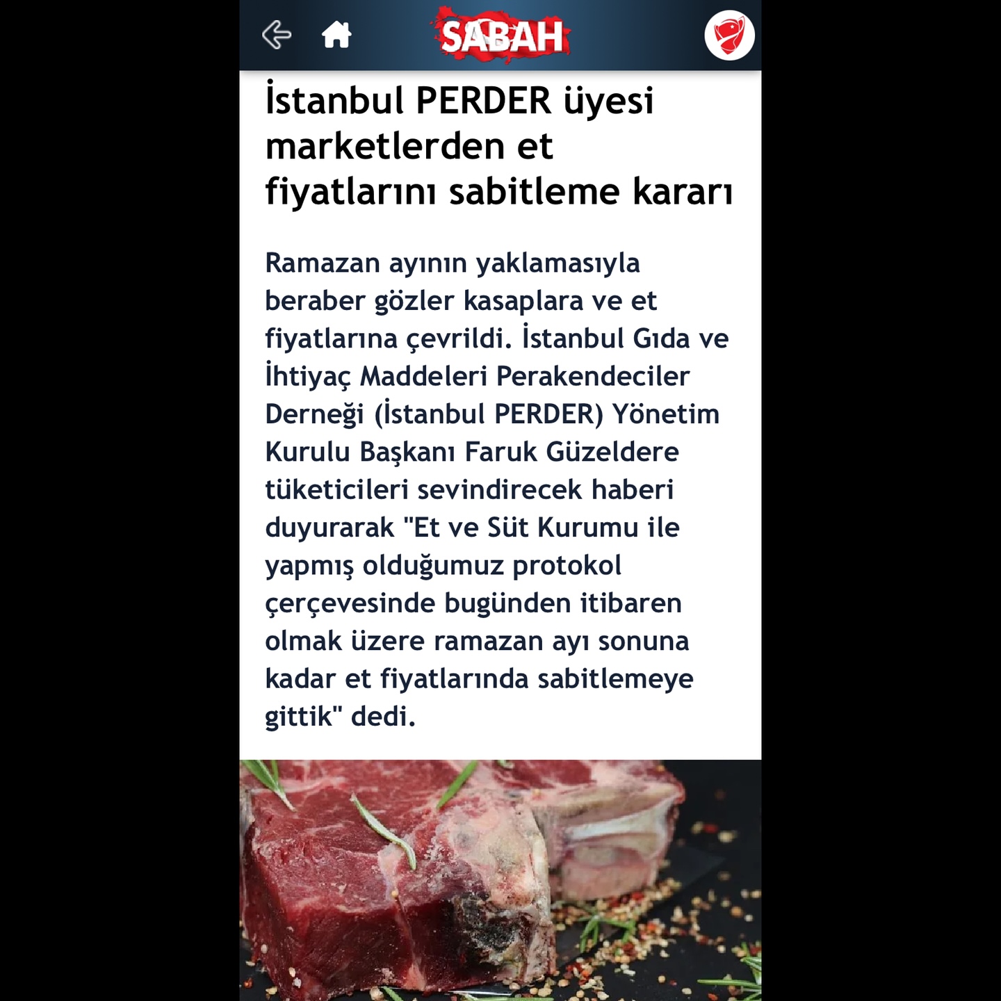 Ramazan’da Et Fiyatlarına Sabitleme: İstanbul PERDER'den Uygun Fiyatlı Et Desteği