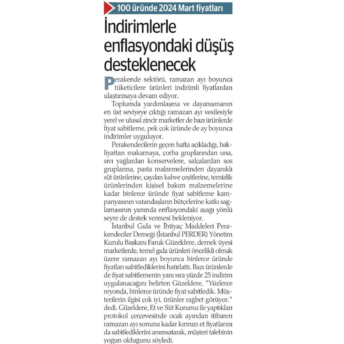 Yerel Marketlerden Enflasyona Karşı Kararlı Mücadele
