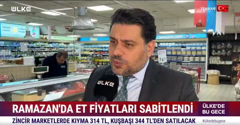 Başkanımız Faruk Güzeldere, ÜlkeTV'ye konuştu. "Et Fiyatlarını Ramazan Ayı Boyunca Sabitledik."